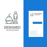 Business Debt Modern Problem Grey Logo Design and Business Card Template vector