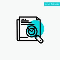 Page Search Web Page Search Layout turquoise highlight circle point Vector icon