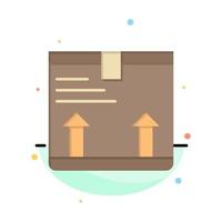 Deliver Box Arrow Up Abstract Flat Color Icon Template vector