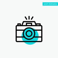 Camera Image Photo Picture turquoise highlight circle point Vector icon