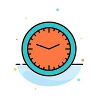 Clock Office Time Wall Watch Abstract Flat Color Icon Template vector