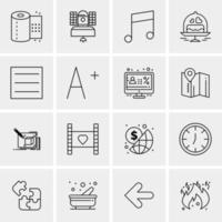 16 Business Universal Icons Vector Creative Icon Illustration to use in web and Mobile Related project