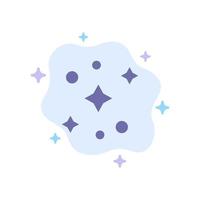 Galaxy Space Stars Blue Icon on Abstract Cloud Background vector