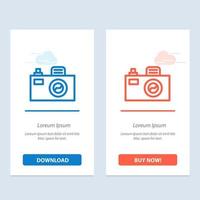 Camera Image Design  Blue and Red Download and Buy Now web Widget Card Template vector