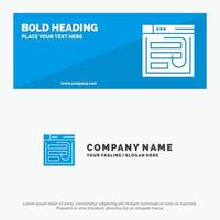 Email Hack Internet Password Phishing Web Website SOlid Icon Website Banner and Business Logo Template vector