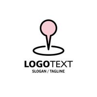 Location Map Marker Pin Business Logo Template Flat Color vector