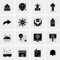 16 iconos universales de negocios vector ilustración de icono creativo para usar en proyectos relacionados con la web y dispositivos móviles