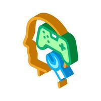 game joystick repair isometric icon vector illustration