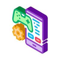 phone game app isometric icon vector illustration