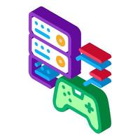 game main menu isometric icon vector illustration