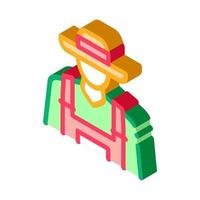 farmer profession isometric icon vector illustration