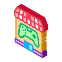 game shop isometric icon vector illustration color