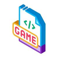 game development coding isometric icon vector illustration