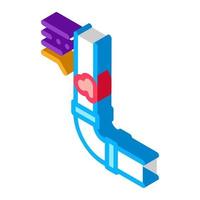 clogged pipe isometric icon vector illustration color