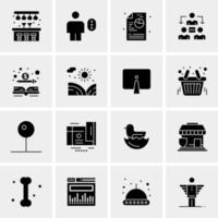 16 iconos universales de negocios vector ilustración de icono creativo para usar en proyectos relacionados con la web y dispositivos móviles