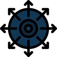 Target Point Achieve Success  Flat Color Icon Vector icon banner Template