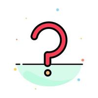 Help Question Question Mark Mark Abstract Flat Color Icon Template vector