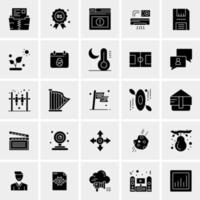 25 iconos de negocios universales vector ilustración de icono creativo para usar en proyectos relacionados con la web y dispositivos móviles