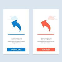 Arrow Left Up Arrows  Blue and Red Download and Buy Now web Widget Card Template vector