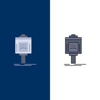valet parking service hotel valley Flat Color Icon Vector