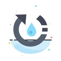 Drop Ecology Environment Nature Recycle Abstract Flat Color Icon Template vector