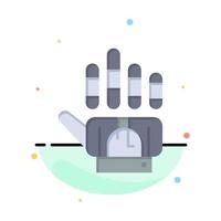 Tracking Glove Hand Technology Abstract Flat Color Icon Template vector