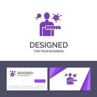 Creative Business Card and Logo template Virus Disease Health Check Stages Vector Illustration