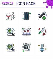 Coronavirus 2019nCoV Covid19 Prevention icon set education security dropper protection bacteria viral coronavirus 2019nov disease Vector Design Elements