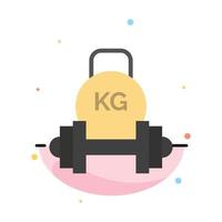 Barbell Dumbbell Equipment Kettle bell Weight Abstract Flat Color Icon Template vector