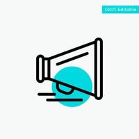 Speaker Laud Motivation turquoise highlight circle point Vector icon