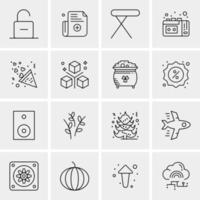 16 iconos universales de negocios vector ilustración de icono creativo para usar en proyectos relacionados con la web y dispositivos móviles