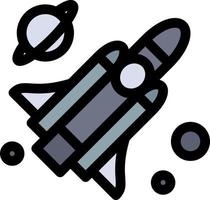 Fly Missile Science  Flat Color Icon Vector icon banner Template