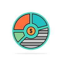 Chart Analysis Bar Business Graph Seo Statistics Abstract Circle Background Flat color Icon vector