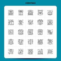 OutLine 25 Christmas Icon set Vector Line Style Design Black Icons Set Linear pictogram pack Web and Mobile Business ideas design Vector Illustration