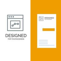 Analytics Communication Interface User Grey Logo Design and Business Card Template vector