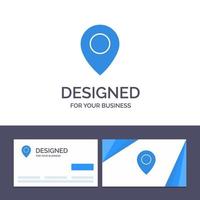 Creative Business Card and Logo template Twitter Location Map Vector Illustration