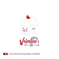 Happy Valentines Day Card Vector Lettering Background