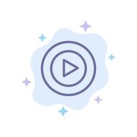 Studio Play Video mp4 Blue Icon on Abstract Cloud Background vector