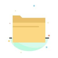 Folder File Data Storage Abstract Flat Color Icon Template vector