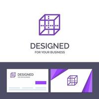 Creative Business Card and Logo template Box Delivery Computing Shipping Vector Illustration