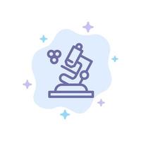 Biology Microscope Science Blue Icon on Abstract Cloud Background vector