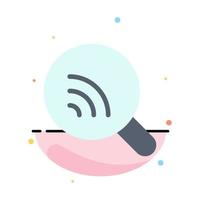 Search Research Wifi Signal Abstract Flat Color Icon Template vector