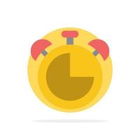 Alarm Clock Education Timer Abstract Circle Background Flat color Icon vector