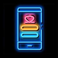 Love Connection neon glow icon illustration vector