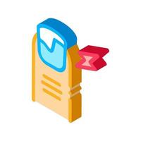 nail ill isometric icon vector illustration