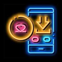 Love Chat Download neon glow icon illustration vector