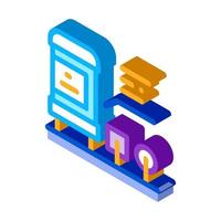 radio resistor isometric icon vector illustration