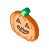 halloween pumpkin isometric icon vector illustration color