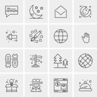 16 Business Universal Icons Vector Creative Icon Illustration to use in web and Mobile Related project