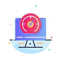 Compass Computer Timer Location Abstract Flat Color Icon Template vector